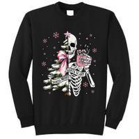 Funny Christmas Sorta Merry Sorta Scary Skeleton Xmas Tree Tall Sweatshirt