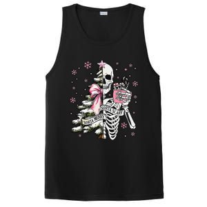 Funny Christmas Sorta Merry Sorta Scary Skeleton Xmas Tree PosiCharge Competitor Tank