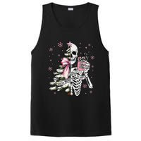 Funny Christmas Sorta Merry Sorta Scary Skeleton Xmas Tree PosiCharge Competitor Tank