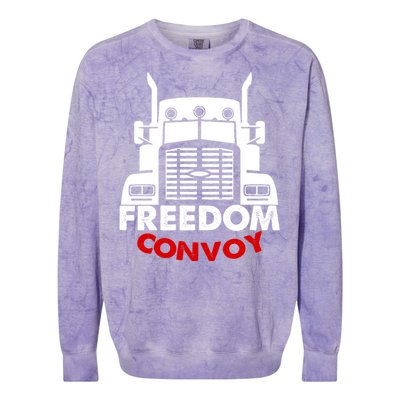 Freedom Convoy Support Truckers Colorblast Crewneck Sweatshirt