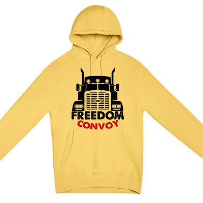 Freedom Convoy Support Truckers Premium Pullover Hoodie