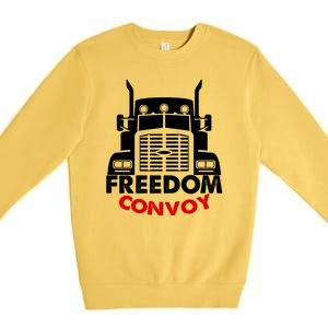 Freedom Convoy Support Truckers Premium Crewneck Sweatshirt