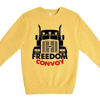 Freedom Convoy Support Truckers Premium Crewneck Sweatshirt