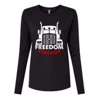 Freedom Convoy Support Truckers Womens Cotton Relaxed Long Sleeve T-Shirt