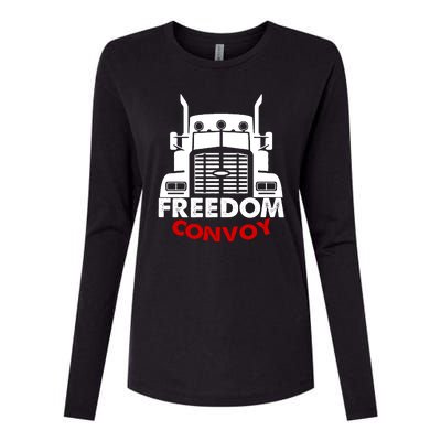 Freedom Convoy Support Truckers Womens Cotton Relaxed Long Sleeve T-Shirt