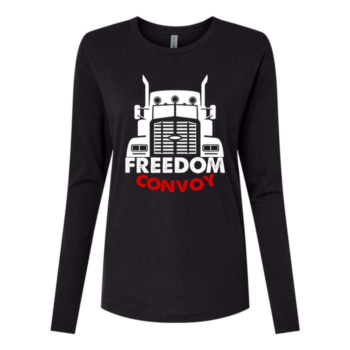 Freedom Convoy Support Truckers Womens Cotton Relaxed Long Sleeve T-Shirt