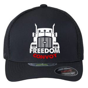 Freedom Convoy Support Truckers Flexfit Unipanel Trucker Cap