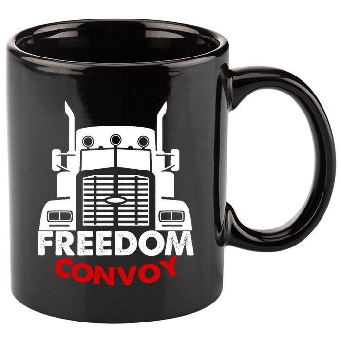 Freedom Convoy Support Truckers 11oz C Handle Ceramic Mug