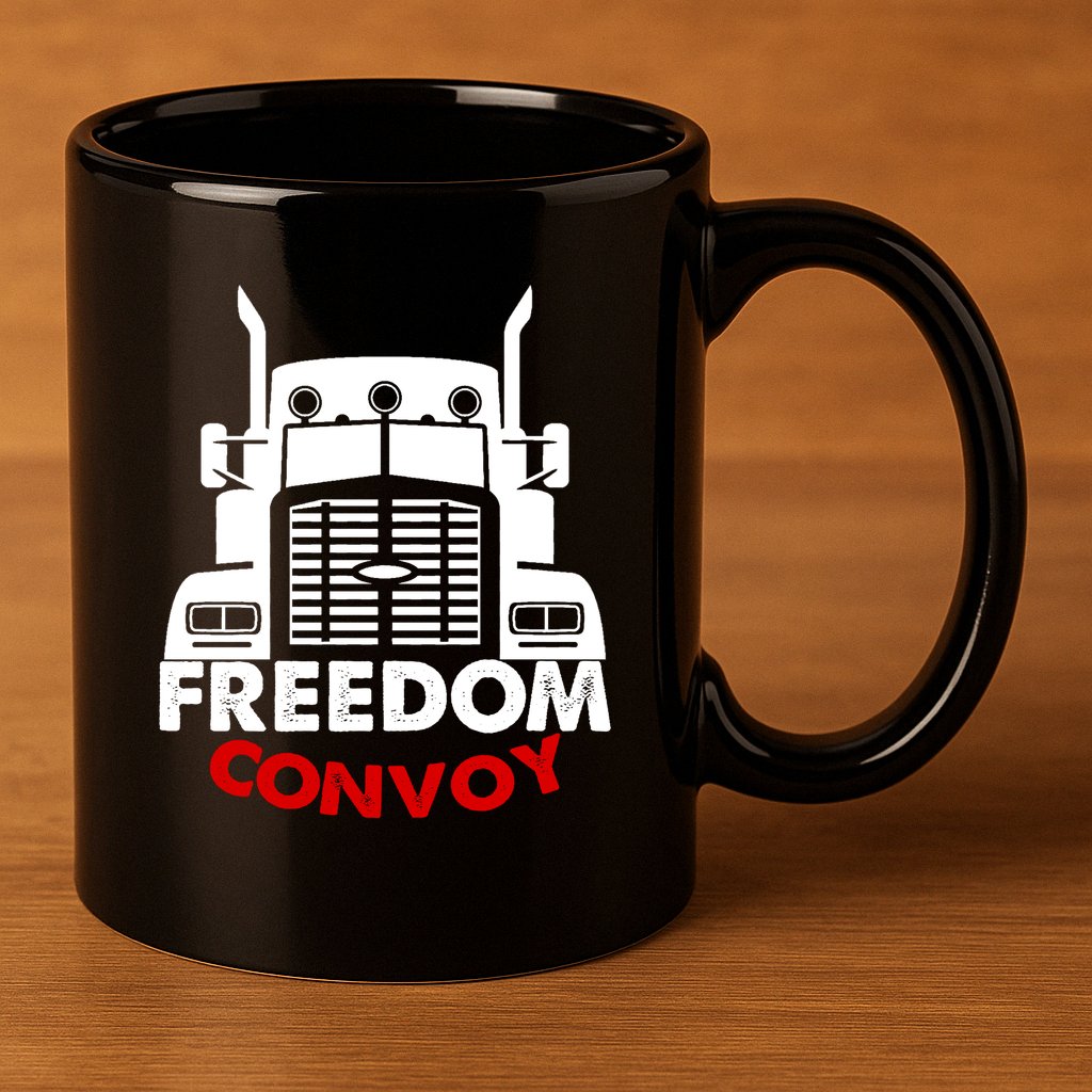 Freedom Convoy Support Truckers 11oz C Handle Ceramic Mug