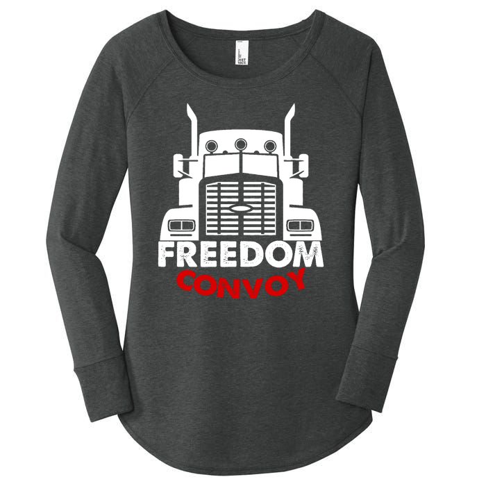 Freedom Convoy Support Truckers Women's Perfect Tri Tunic Long Sleeve Shirt