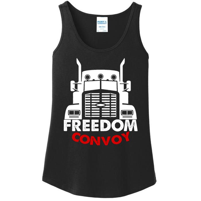 Freedom Convoy Support Truckers Ladies Essential Tank