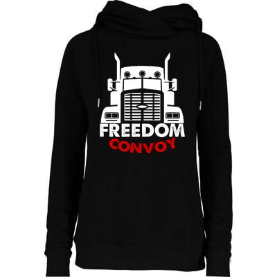 Freedom Convoy Support Truckers Womens Funnel Neck Pullover Hood