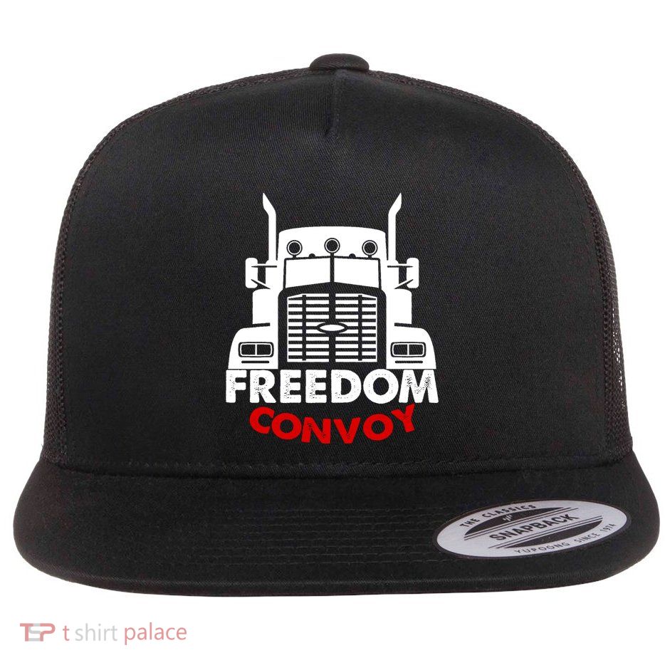 Freedom Convoy Support Truckers Flat Bill Trucker Hat