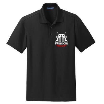 Freedom Convoy Support Truckers Dry Zone Grid Polo