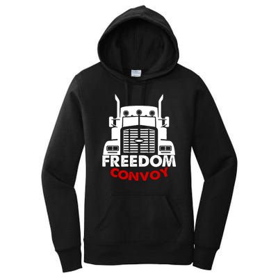 Freedom Convoy Support Truckers Women's Pullover Hoodie