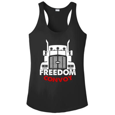 Freedom Convoy Support Truckers Ladies PosiCharge Competitor Racerback Tank