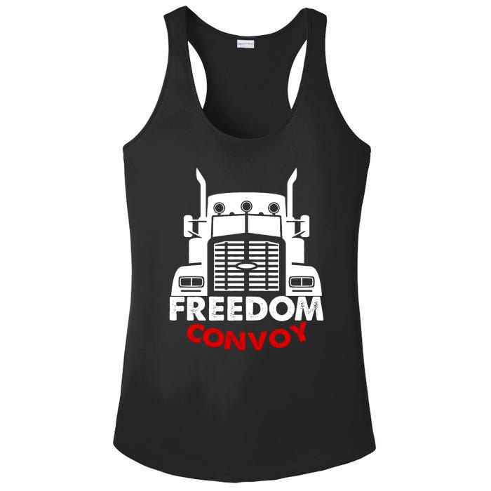 Freedom Convoy Support Truckers Ladies PosiCharge Competitor Racerback Tank