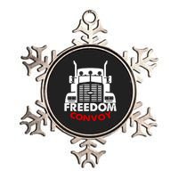 Freedom Convoy Support Truckers Metallic Star Ornament