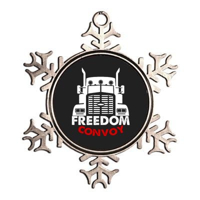 Freedom Convoy Support Truckers Metallic Star Ornament