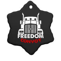 Freedom Convoy Support Truckers Ceramic Star Ornament