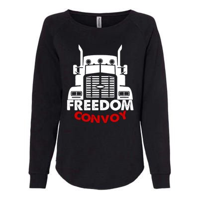 Freedom Convoy Support Truckers Womens California Wash Sweatshirt