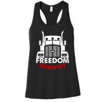 Freedom Convoy Support Truckers Women's Racerback Tank