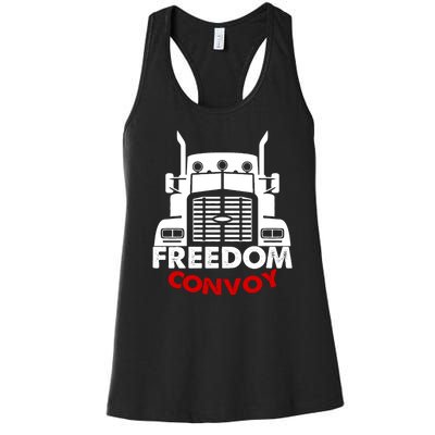 Freedom Convoy Support Truckers Women's Racerback Tank