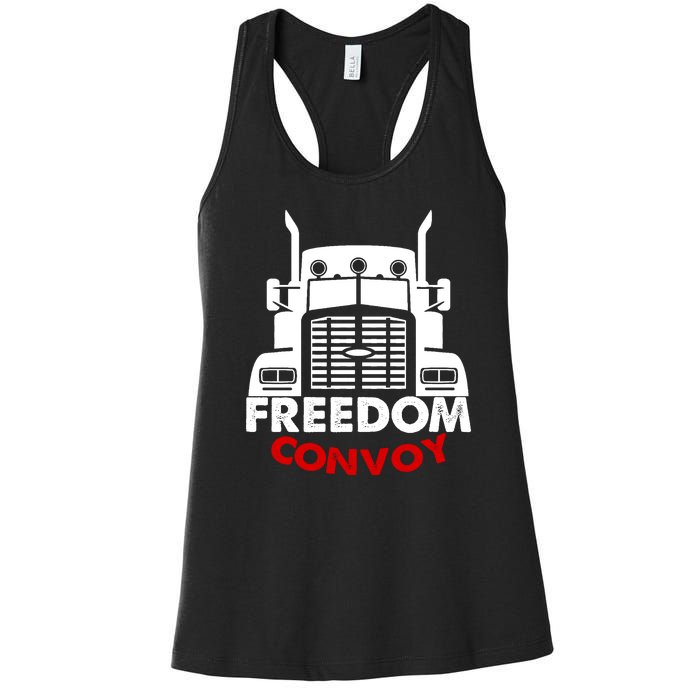 Freedom Convoy Support Truckers Women's Racerback Tank