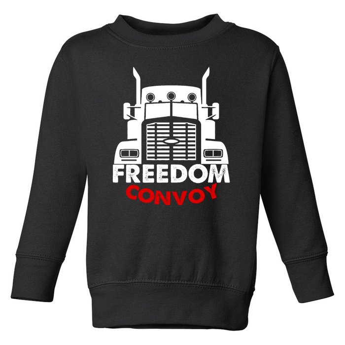 Freedom Convoy Support Truckers Toddler Sweatshirt