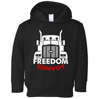 Freedom Convoy Support Truckers Toddler Hoodie