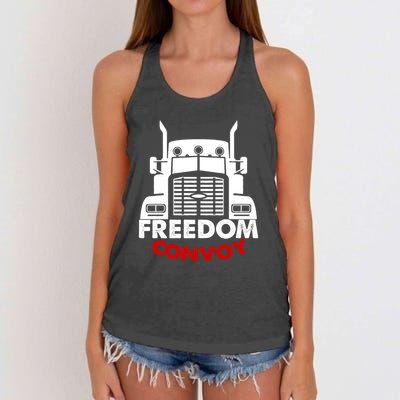 Freedom Convoy Support Truckers Women's Knotted Racerback Tank