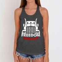 Freedom Convoy Support Truckers Women's Knotted Racerback Tank