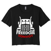 Freedom Convoy Support Truckers Women's Crop Top Tee