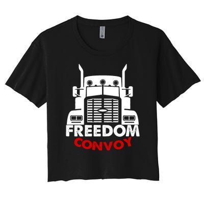 Freedom Convoy Support Truckers Women's Crop Top Tee