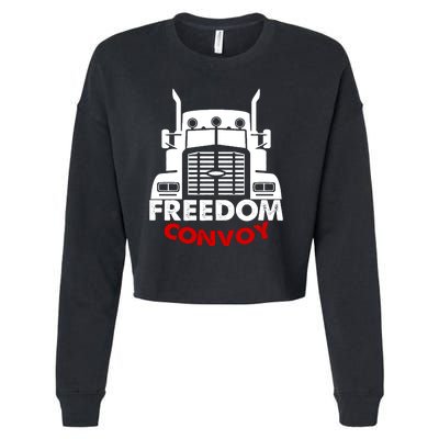 Freedom Convoy Support Truckers Cropped Pullover Crew