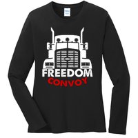 Freedom Convoy Support Truckers Ladies Long Sleeve Shirt