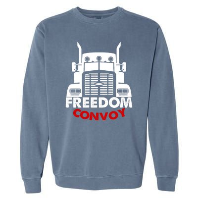 Freedom Convoy Support Truckers Garment-Dyed Sweatshirt