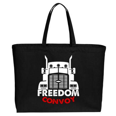 Freedom Convoy Support Truckers Cotton Canvas Jumbo Tote