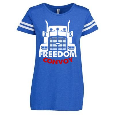 Freedom Convoy Support Truckers Enza Ladies Jersey Football T-Shirt