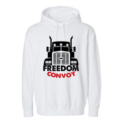 Freedom Convoy Support Truckers Garment-Dyed Fleece Hoodie