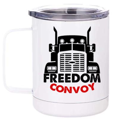 Freedom Convoy Support Truckers 12 oz Stainless Steel Tumbler Cup