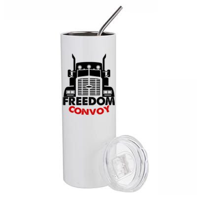 Freedom Convoy Support Truckers Stainless Steel Tumbler