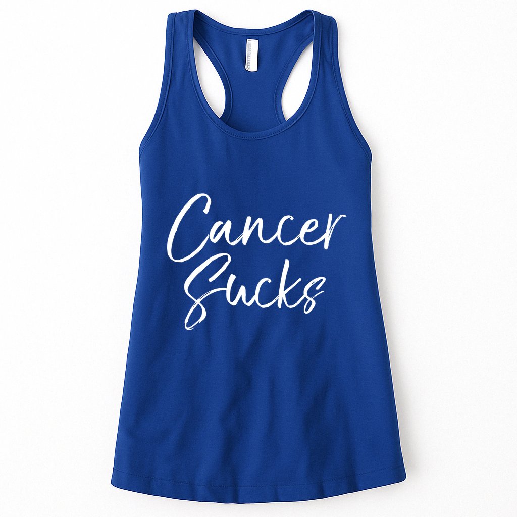 Funny Cancer Sucks Gift For Treatt Cute Cancer Sucks Cool Gift Womens Tank Top