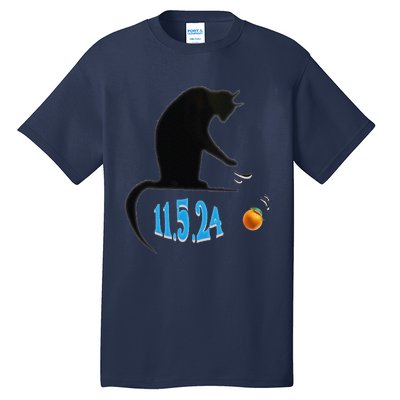 Funny Cat Swatting Orange Off Table On Election Day Tall T-Shirt