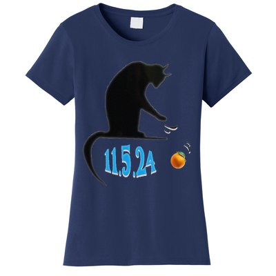 Funny Cat Swatting Orange Off Table On Election Day Women's T-Shirt