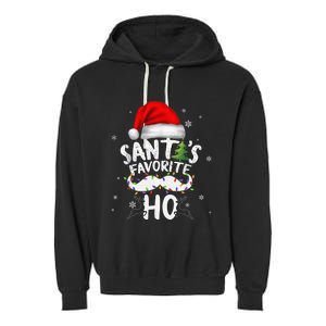 Funny Christmas Santa's Favorite Ho Xmas Garment-Dyed Fleece Hoodie