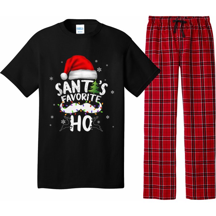 Funny Christmas Santa's Favorite Ho Xmas Pajama Set