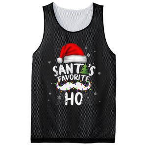 Funny Christmas Santa's Favorite Ho Xmas Mesh Reversible Basketball Jersey Tank