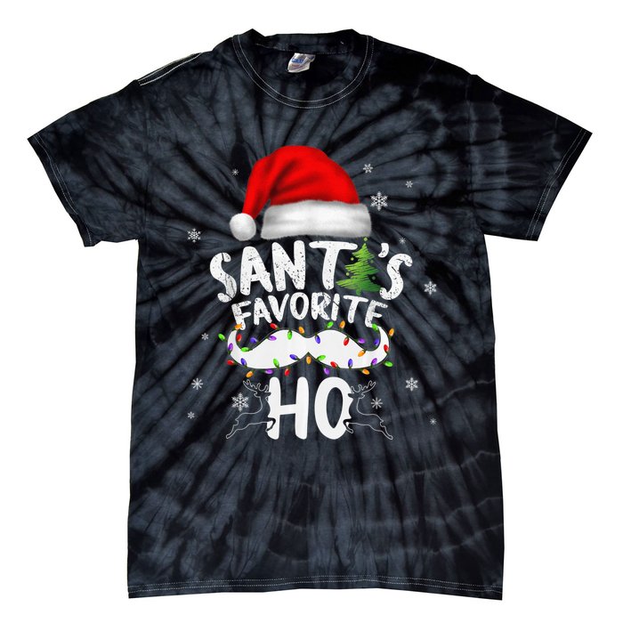 Funny Christmas Santa's Favorite Ho Xmas Tie-Dye T-Shirt