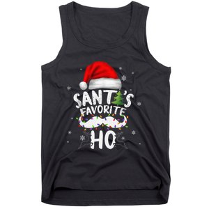 Funny Christmas Santa's Favorite Ho Xmas Tank Top